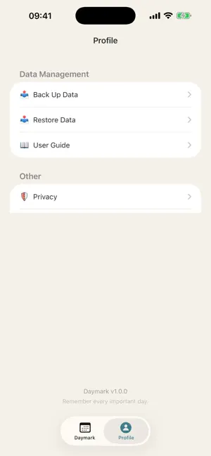 Daymark - Birthday Reminder screenshot 1