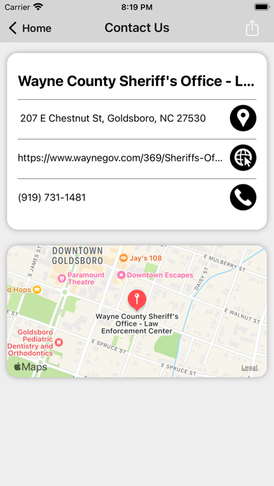Wayne County Sheriff NC Screenshot