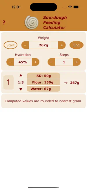 Sourdough Feeding Calculator screenshot 3