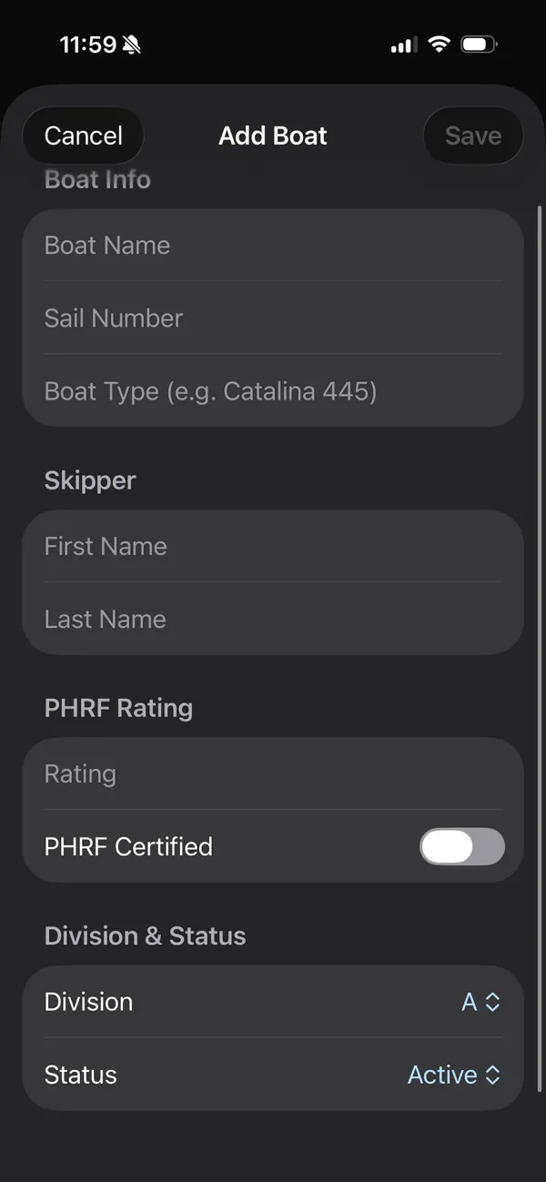 Screenshot #2 pour RCYC Regatta Scoring