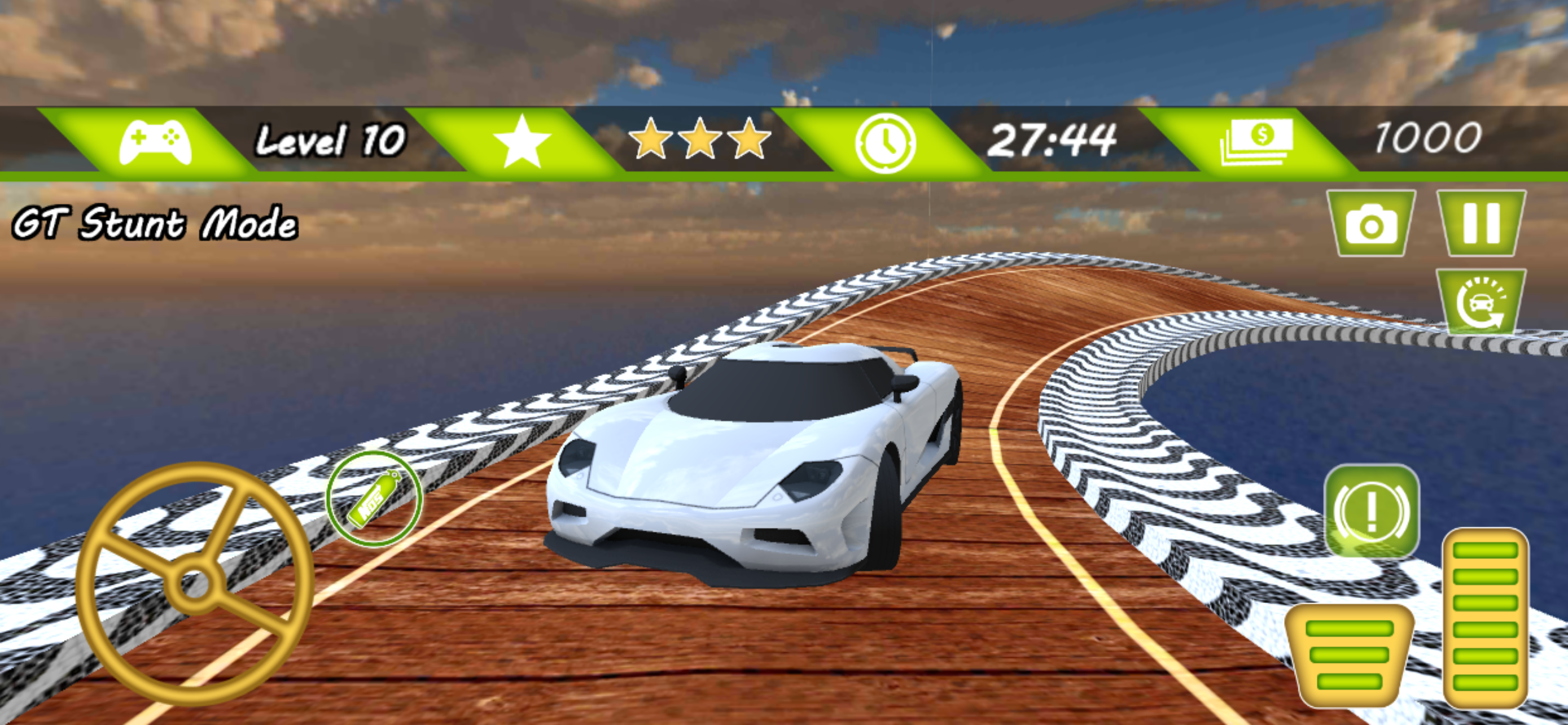 Mega Ramp Impossible Car Stunt
