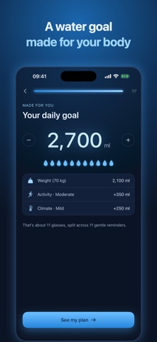 Sipglow: Water Tracker skärmbild 2
