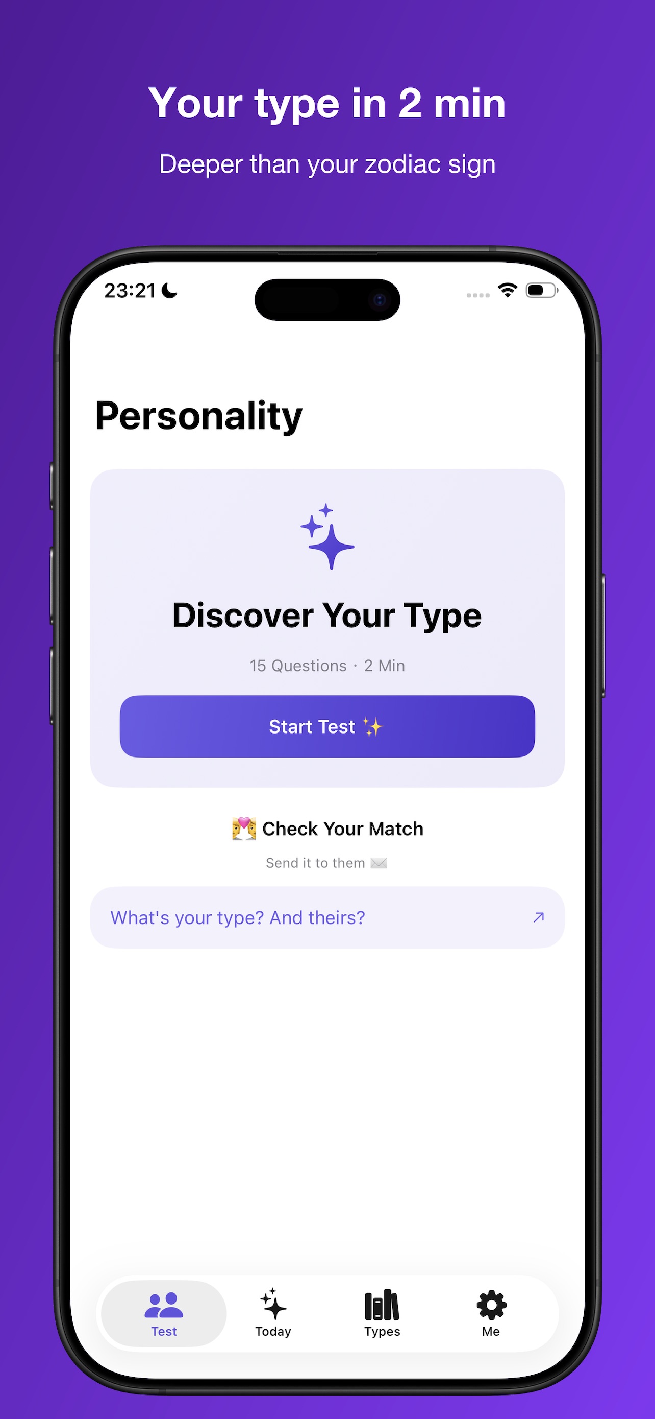 Screenshot 1 of TypeSign — MBTI Daily Reading