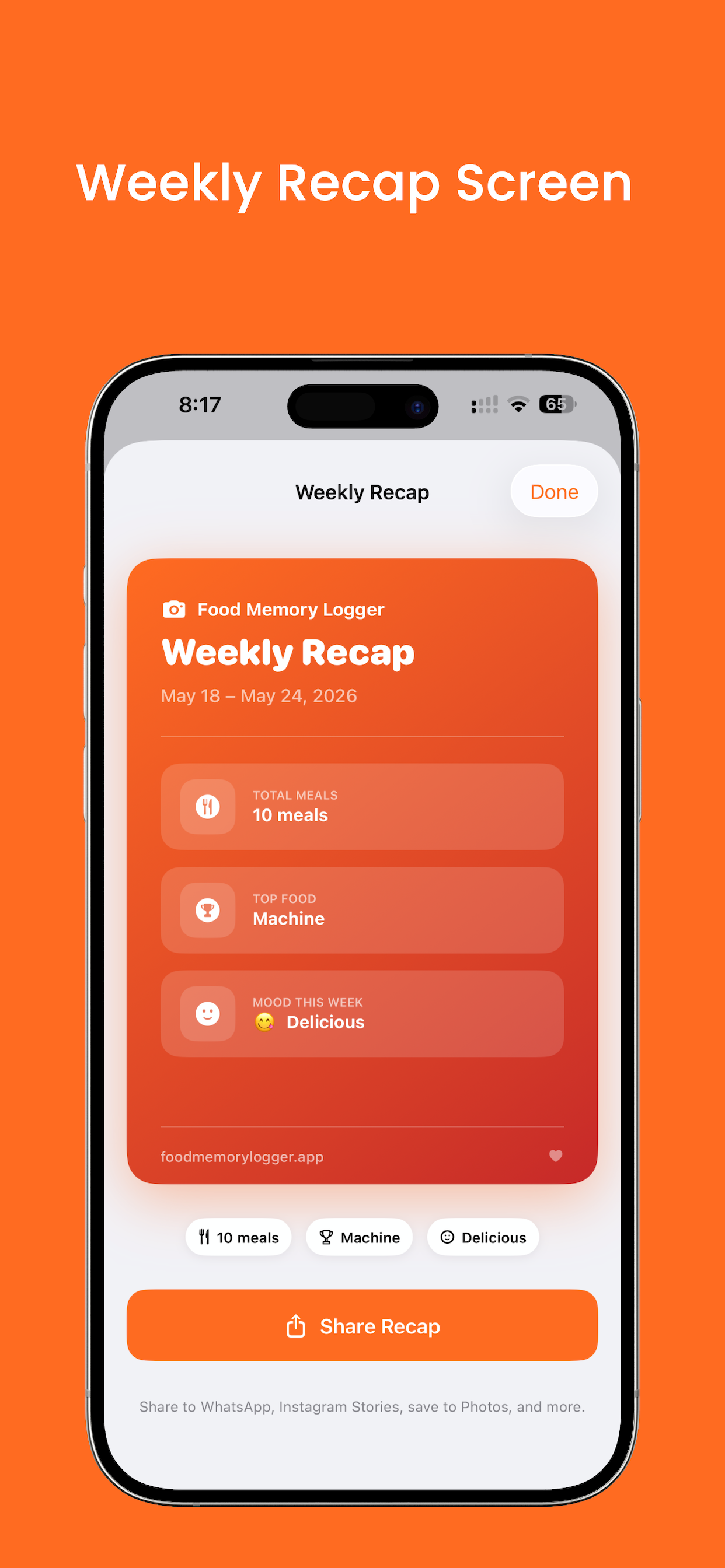 Food Diary: Meal Tracker & Log