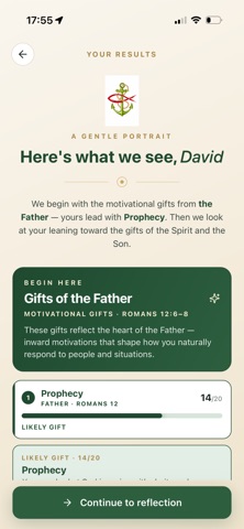 Spiritual Gifts Assessment screenshot