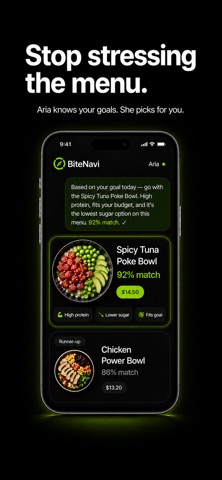 AI Food Scanner: BiteNavi iPhone screenshot