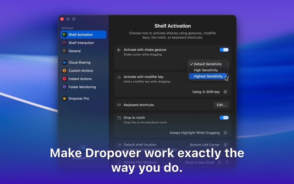 #8. Dropover - Easier Drag & Drop (macOS) Por: Damir Tursunovic