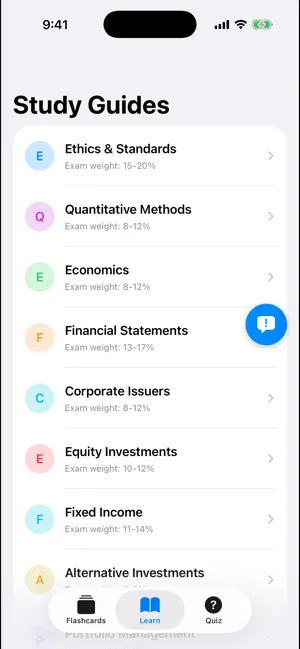 CFA Level I Flashcards screenshot 3