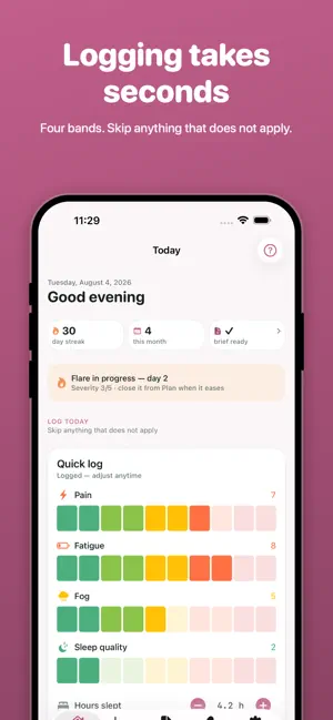 Ember: Fibromyalgia Tracker screenshot 1