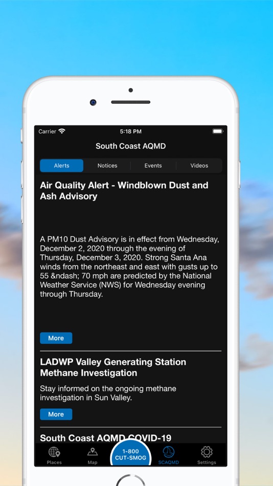 #5. South Coast AQMD (iOS) Με: South Coast Air Quality Management District
