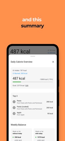 Kaloa: Voice Calorie Tracker Screenshot 5 of 8
