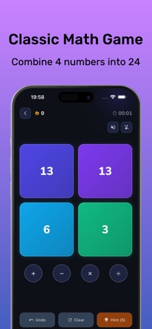 Make24: Math Puzzle Game Screenshot 2 of 3