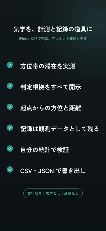 Rashin - 九星気学の方位計測と記録 screenshot 1 of 9
