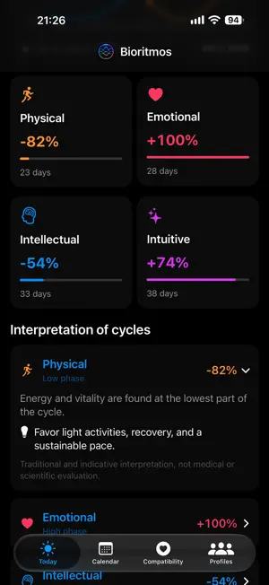 Bioritmos screenshot 4