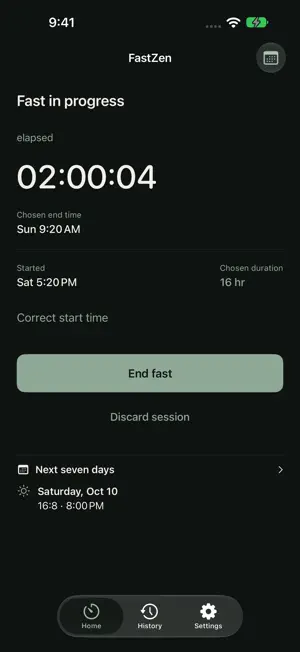 FastZen: Fasting Timer screenshot 1