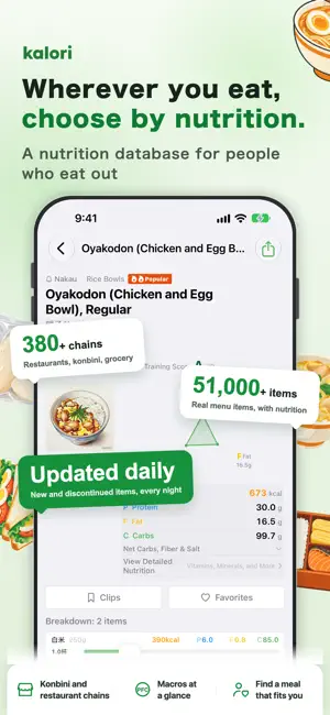 Kalori: Japanese Food Calories screenshot 1