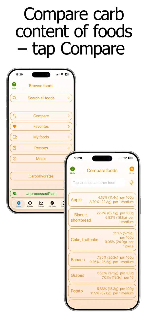 Screenshot #3 pour Carb Counter and Tracker