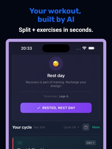 Arvo: AI Workout Coach iPad screenshot