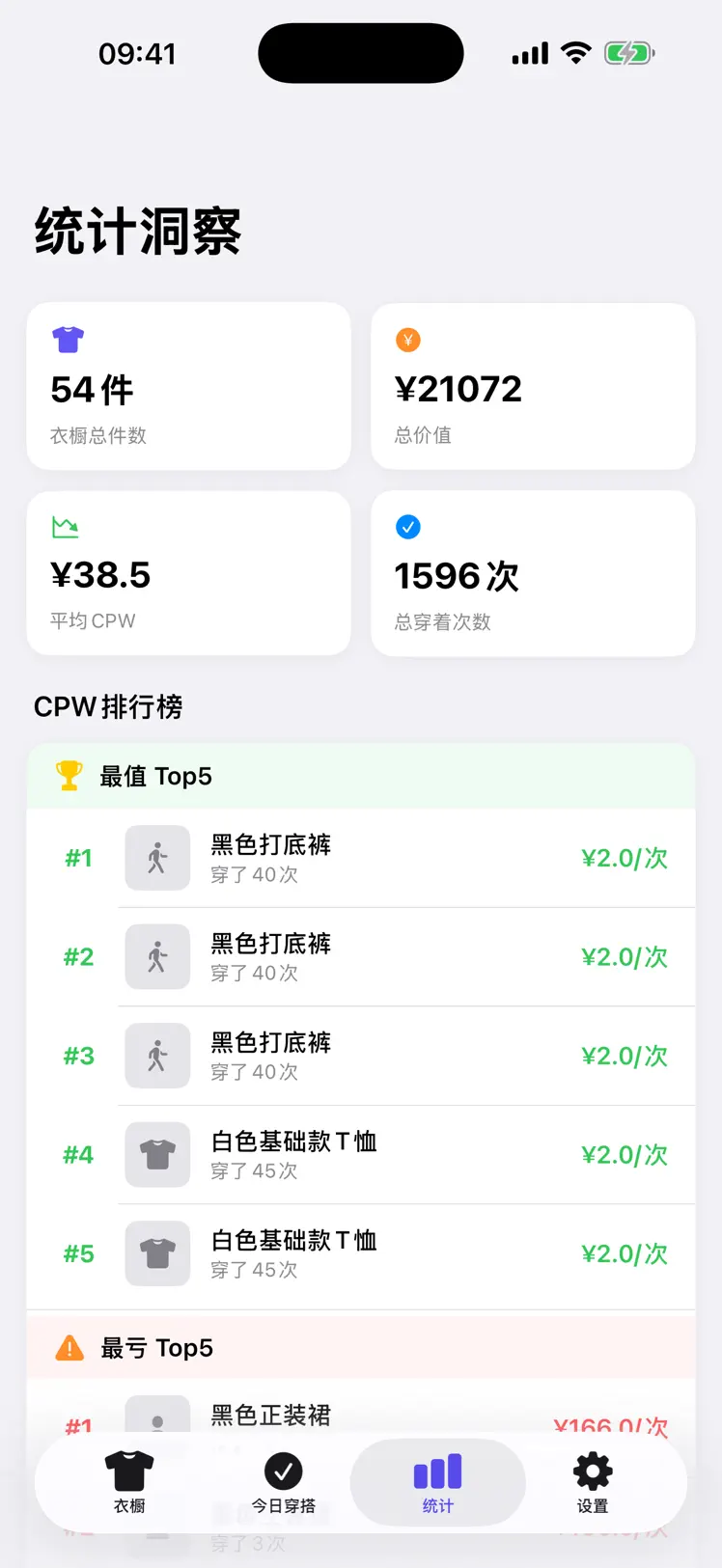 ClosetMgr - Cost Per Wear screenshot 3