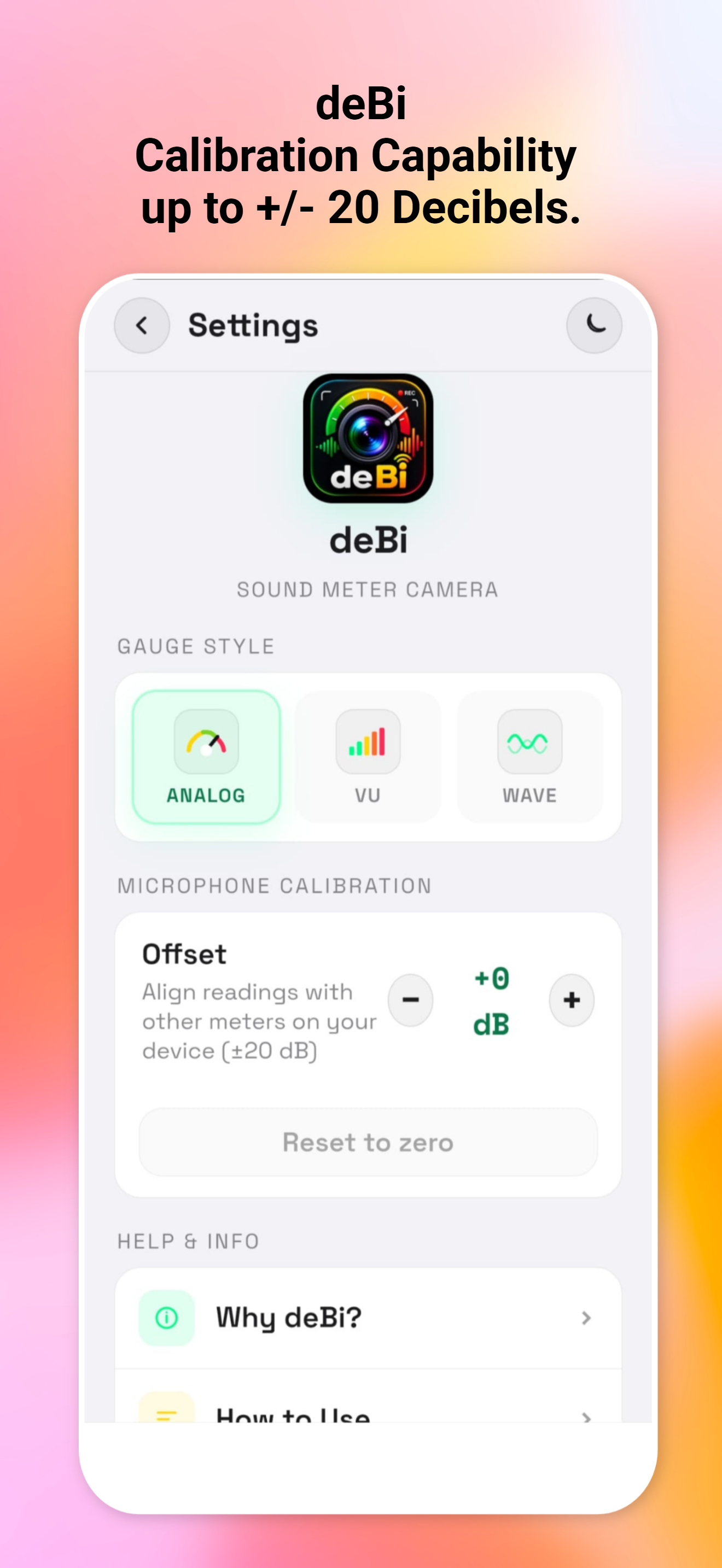 deBi Sound Meter Camera screenshot 7