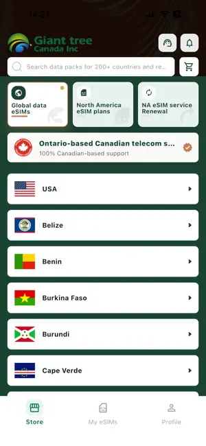 GiantTree eSIM:Travel internet screenshot 2