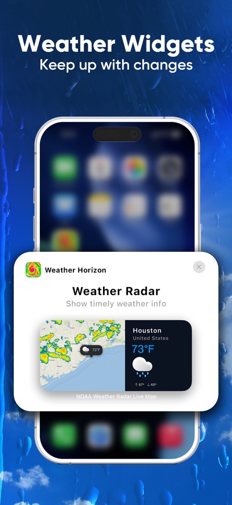 NOAA Weather Radar Live Map - Users can utilize customizable weather widgets to get quick updates on current conditions and radar snapshots directly from their home screen.