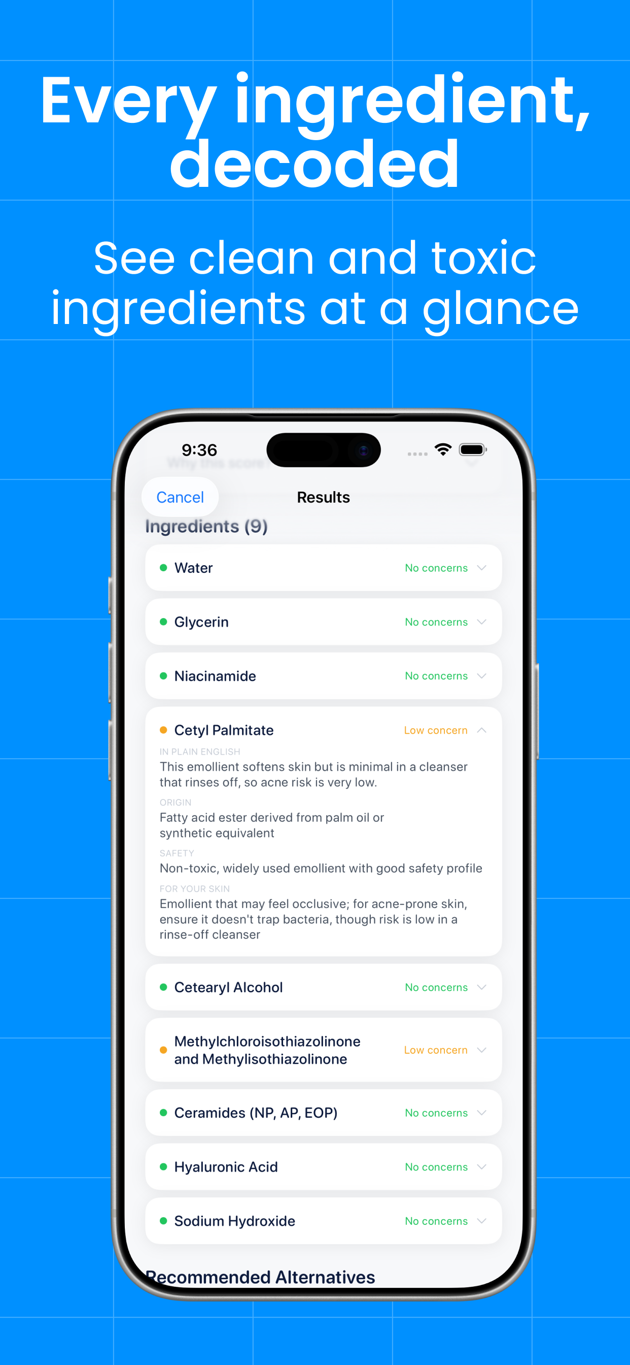 Clearly: Ingredient Scanner screenshot 2