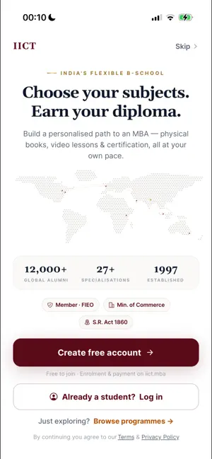 IICT : Online MBA & Courses screenshot 1
