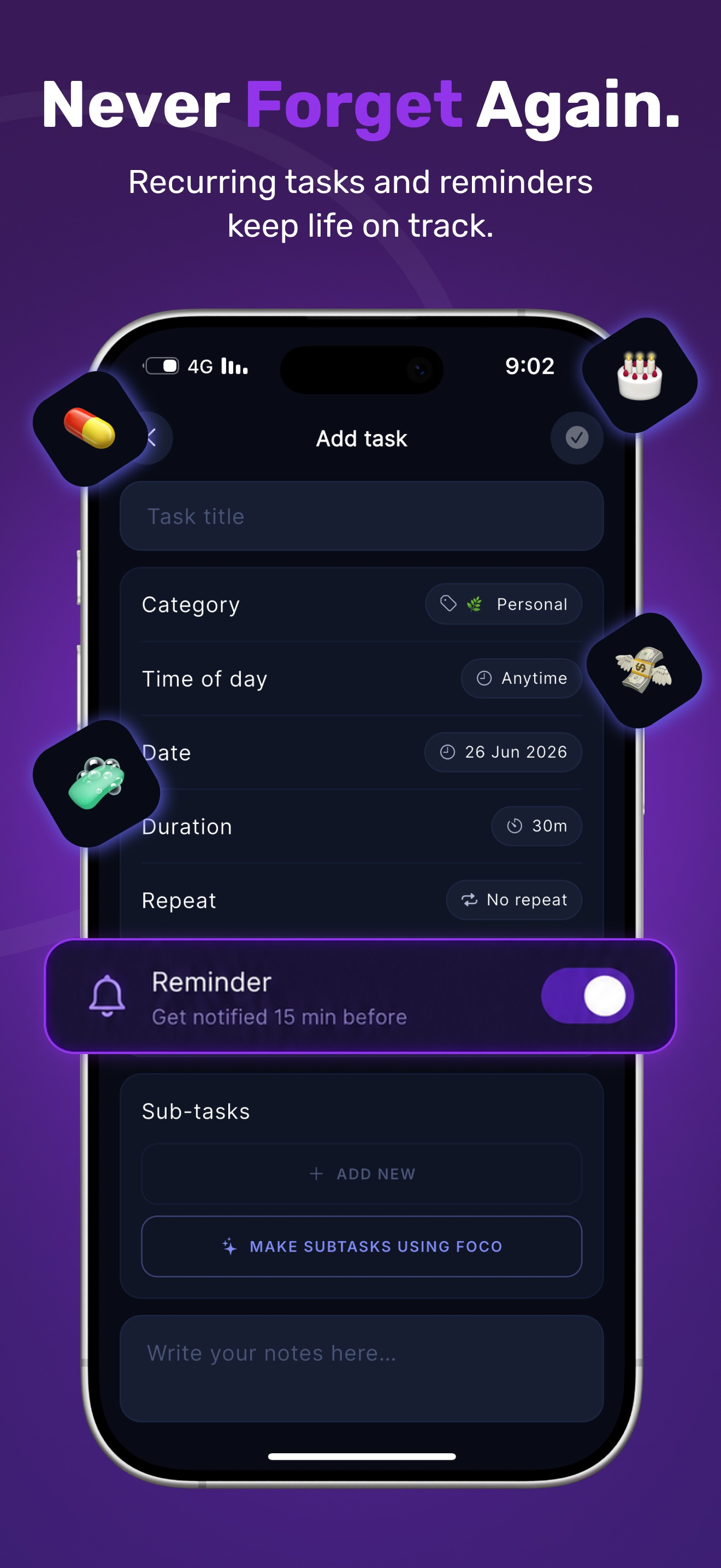 FOCO - ADHD Task Planner screenshot 5