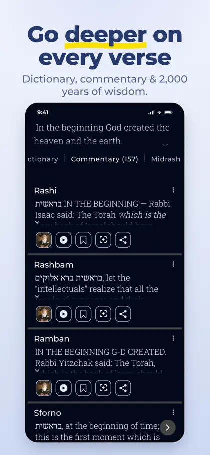 Screenshot 3 di 6 di Hebrew Bible Study - Torah