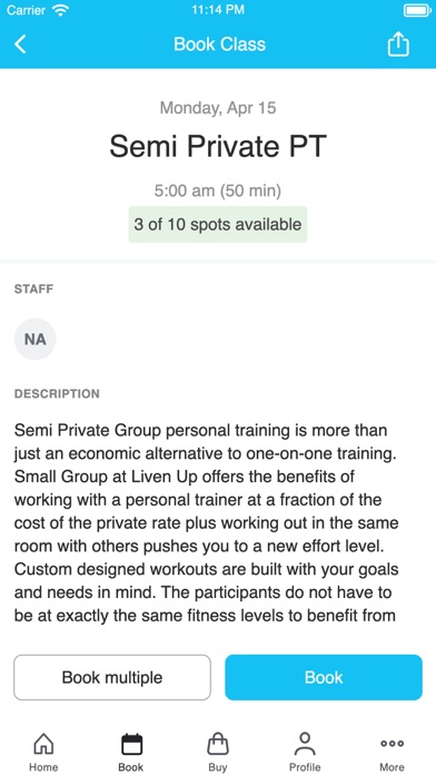 Liven Up Fitness Screenshot
