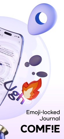 COMF!E: Emoji-Locked Journal iPhone screenshot
