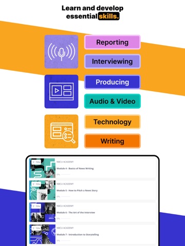 NBCU Academy iPad screenshot
