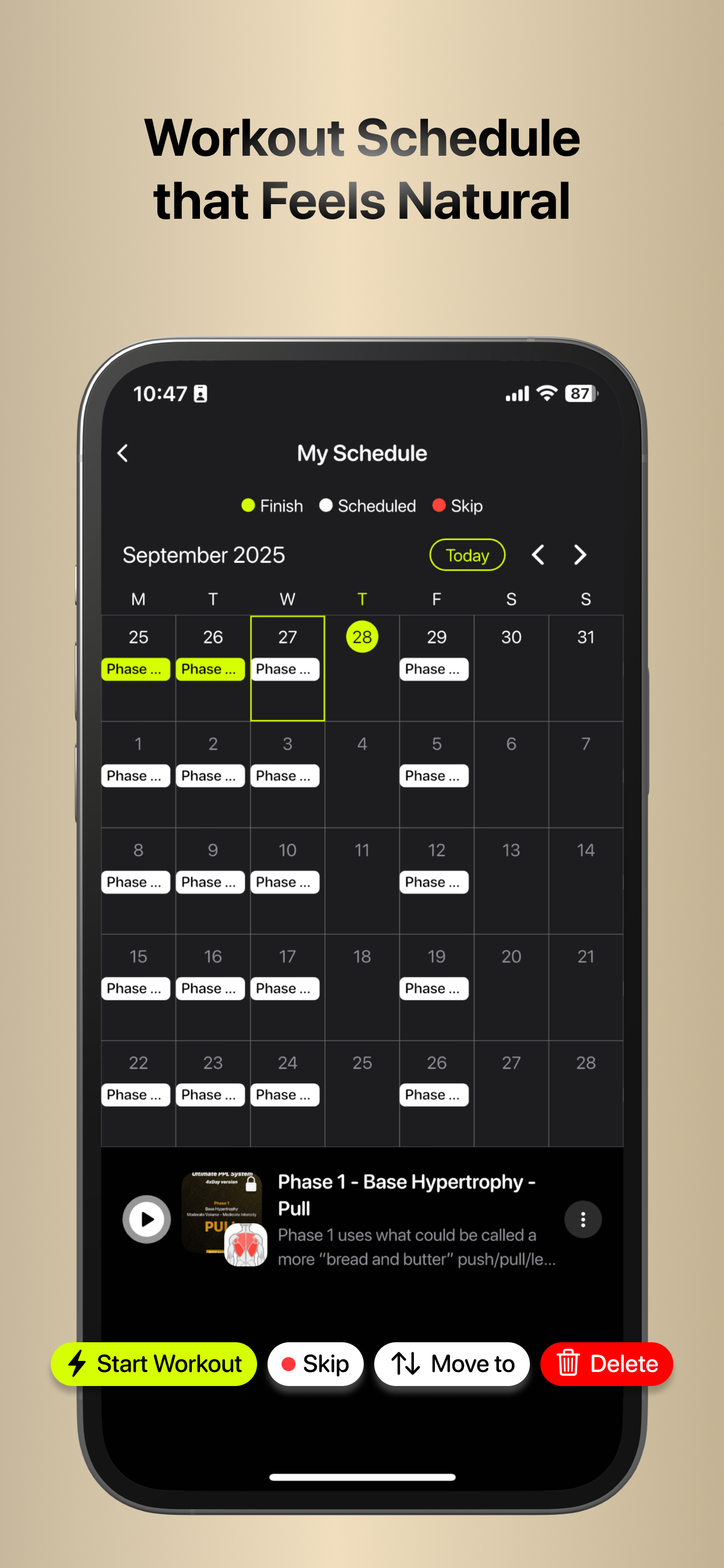 Nudges Me: Workout Planner Log