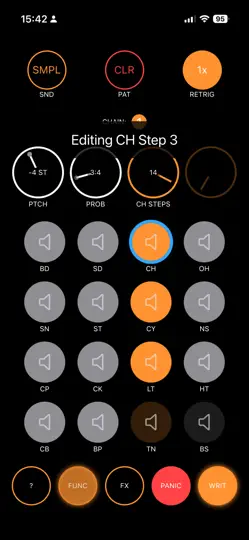 Screenshot von Punchline Drum Machine auf dem iPhone 3