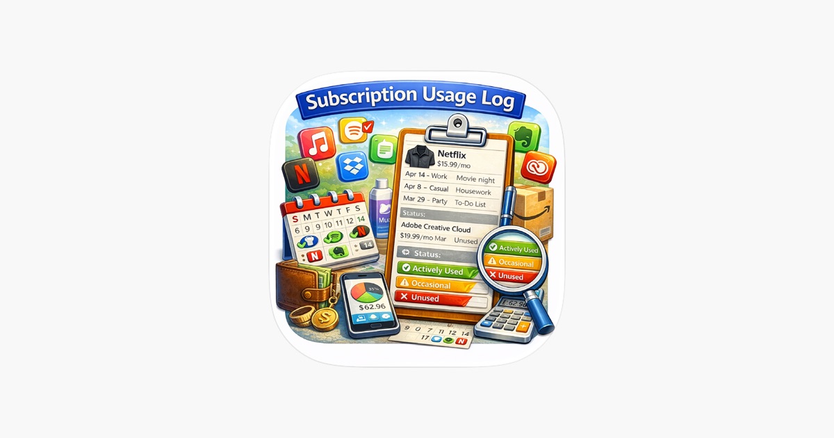 ‎Subscription Usage Log App - App Store