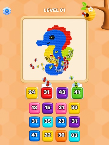 Bee Flow! Pixel Puzzle iPad screenshot