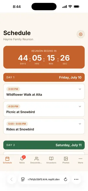 Family Reunion Planner screenshot 3