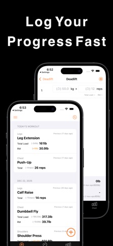 Workout Log OneMoreRep Screenshot 2 of 7