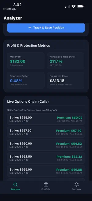 CoveredProfit: Covered Calls screenshot 4