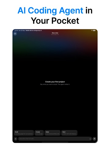 Mobile IDE for Antigravity AI iPad screenshot 1