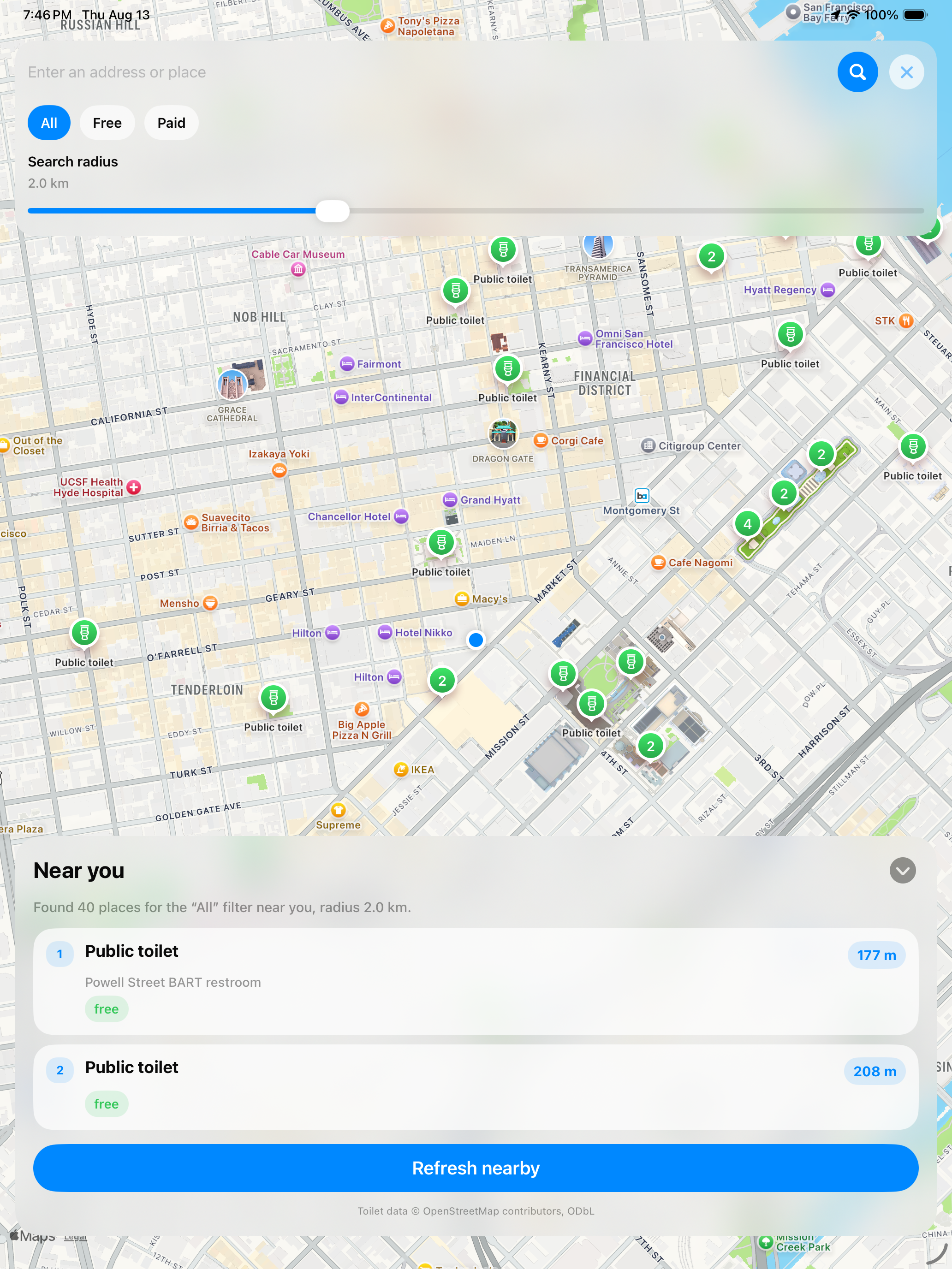 iToilet: toilets nearby screenshot 4