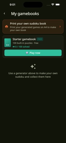 DokuBook - Print Sudoku iPhone screenshot