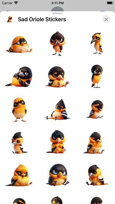 Screenshot #2 pour Sad Oriole Stickers