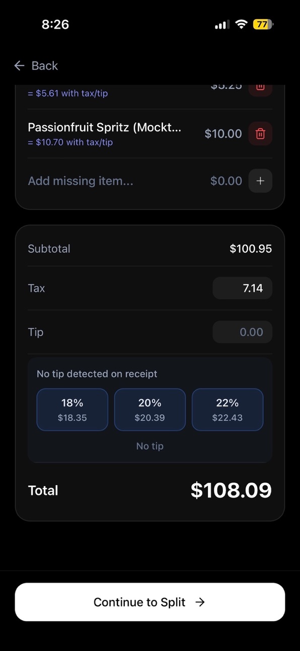 iPhone screenshot