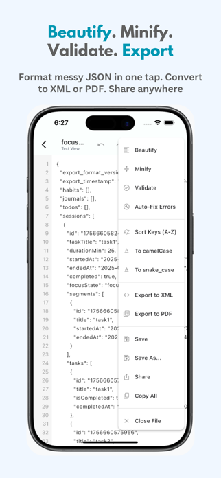 JSON View : Editor & Formatter Screenshot 3 of 4