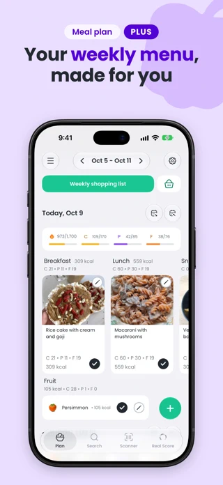 MyRealFood: Diet and recipes App Store search result