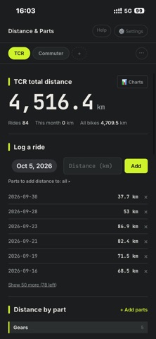 Distance - Bike Parts Tracker screenshot 2