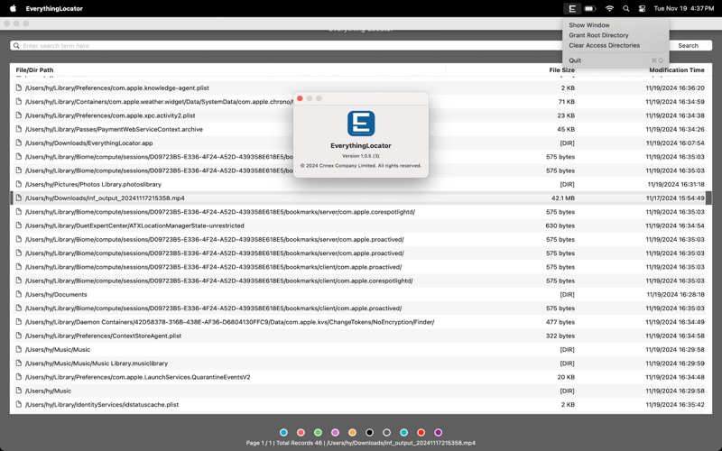 App screenshot