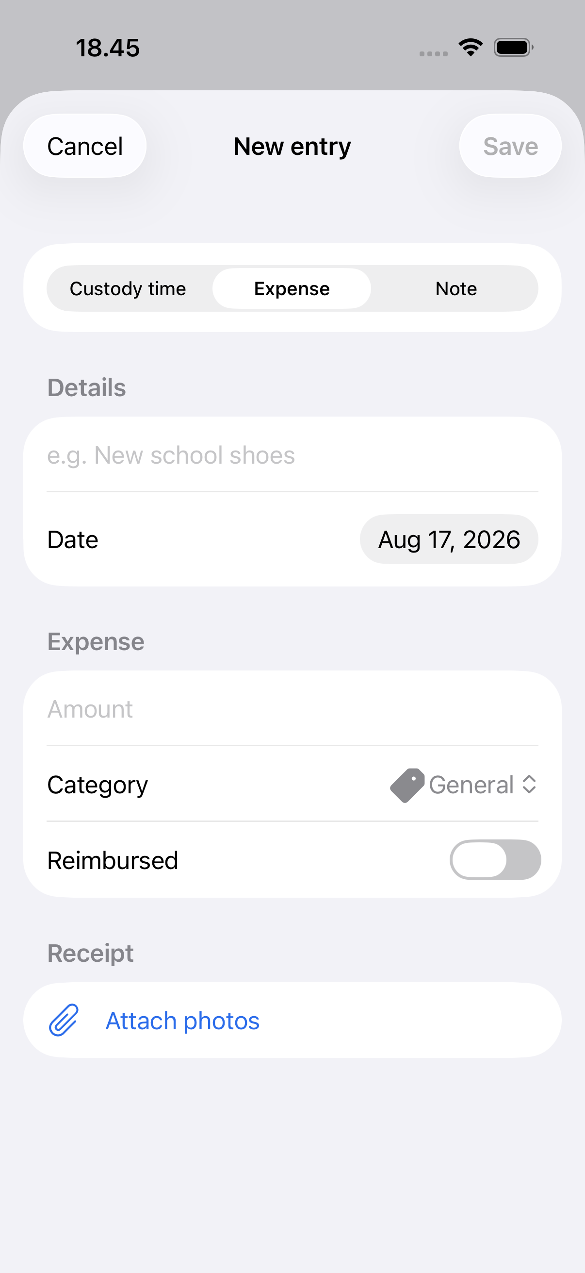Custody Tracker: Parent Log screenshot 4